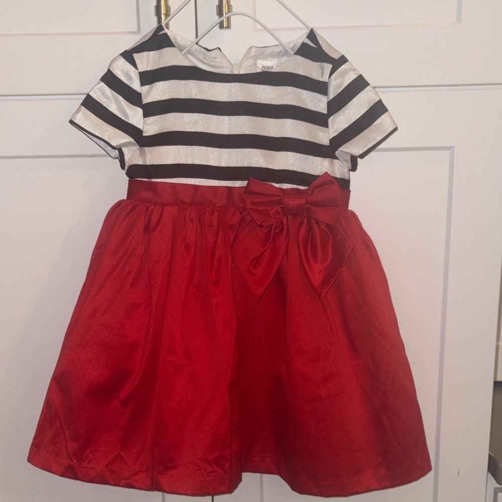 Gymboree Black and Red Striped Formal Dress